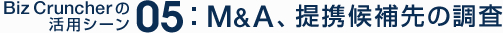 M&A、提携候補先の調査