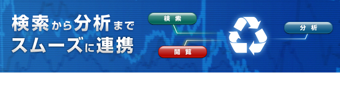 検索から分析までスムーズに連携